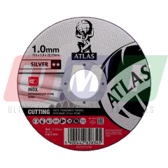 Atlas Paslanmaz Çelik Ultra İnce Kesme Taşı 115 MM 1,0X22,23 Silver