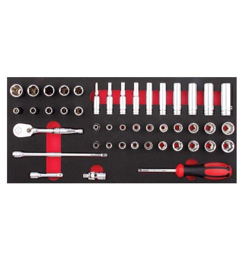 Ceta Form 60 Parça 1/4'' Lokma Takımı /Metrik - SAE