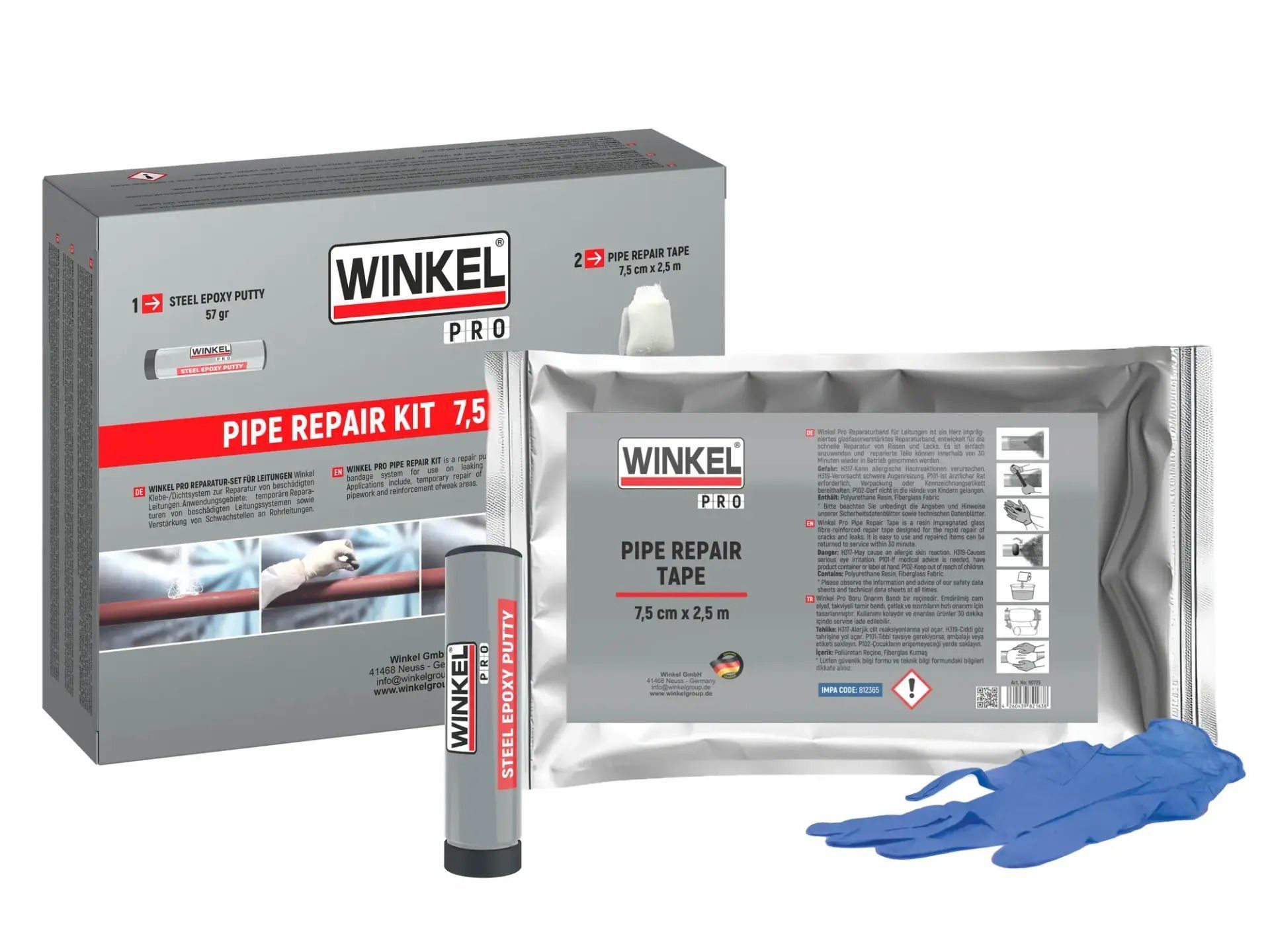 WINKEL PRO Epoksi Boru Tamir Kiti 7,5CM X 2,5M