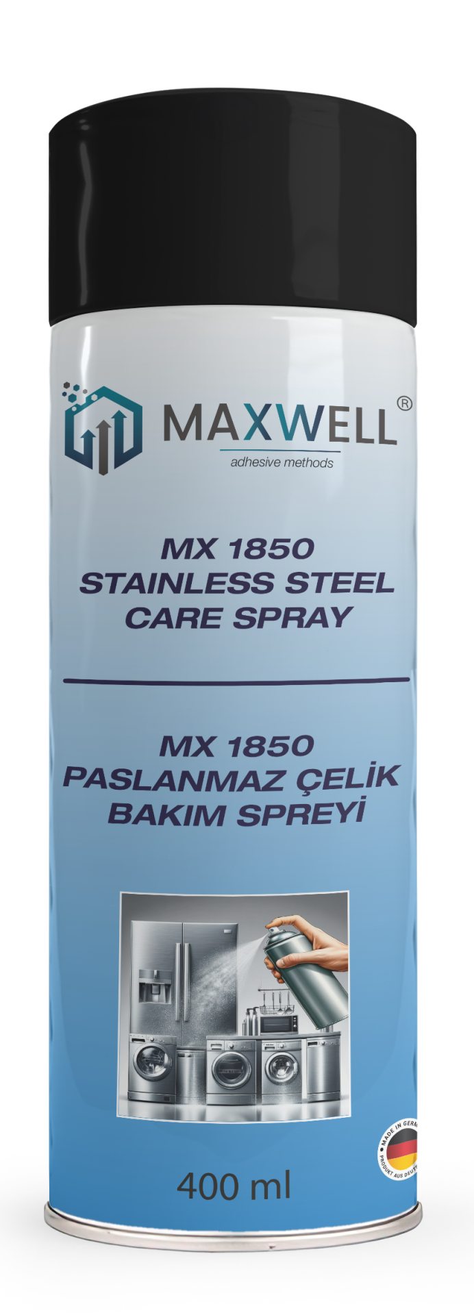 MAXWELL MX 1850 PASLANMAZ ÇELİK TEMİZLEME SPREY