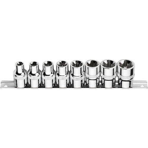Ceta Form 8 Parça 1/2'' Dış TORX Lokma Anahtar Takımı (Raylı)