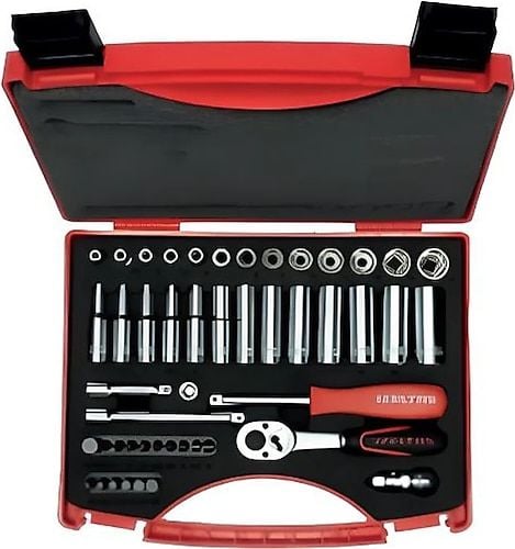 İzeltaş 1/4'' Altı Köşe Lokma Anahtar Ve Bits Set 48 Parça