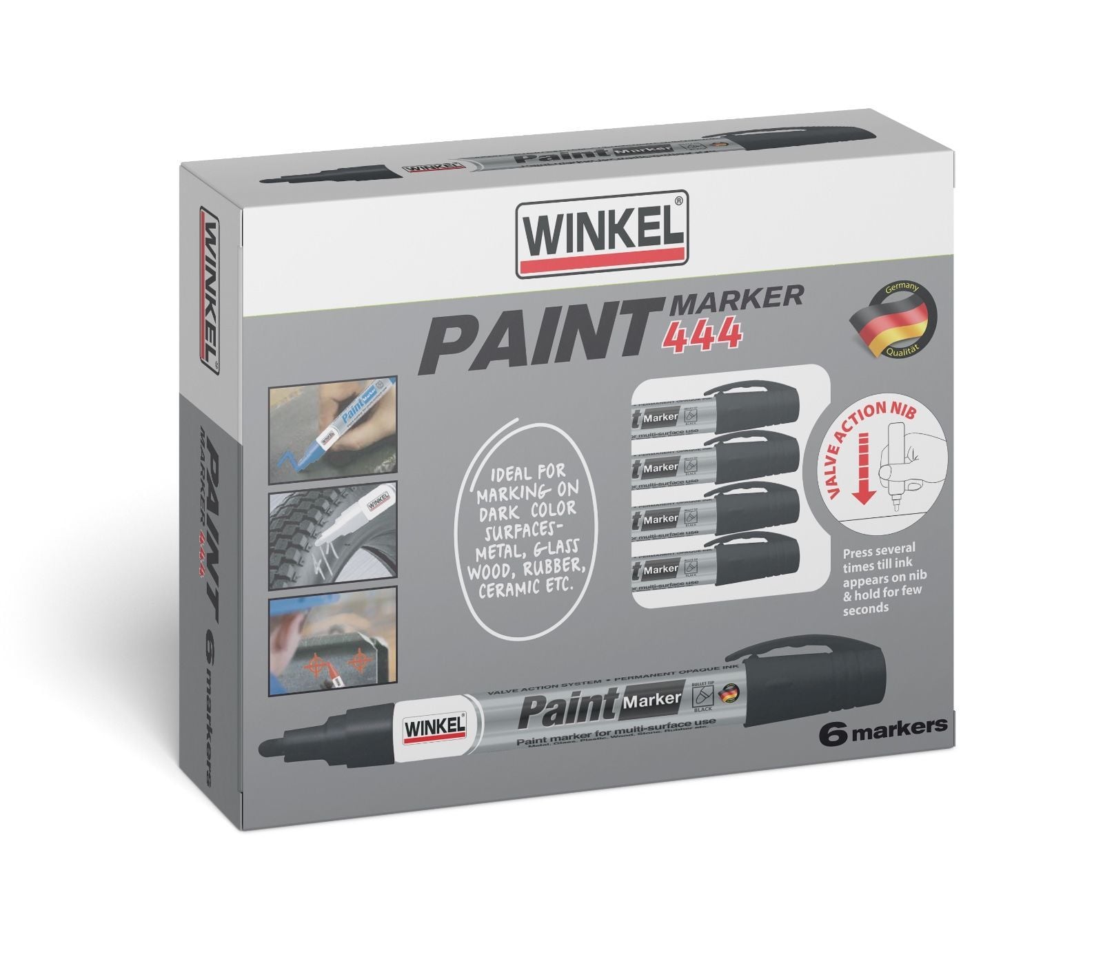 WINKEL Paint Marker 444 İşaret Kalemi Siyah