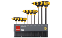 Ceta Form 10 Parça T Saplı Allen Anahtar Takımı - SAE (Metal Stand ile)