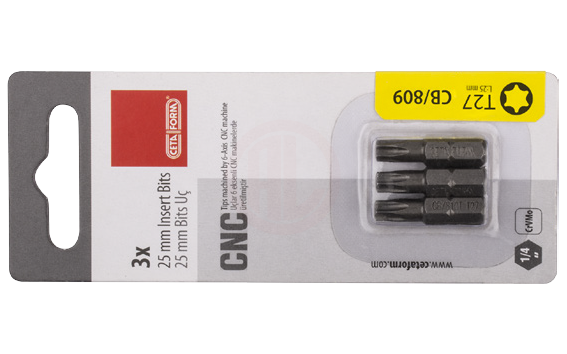 Ceta Form 3 Parça 1/4'' TORX Bits Uç - T30 x 25 mm / Kartlı