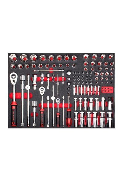 Ceta Form 115 Parça 1/4''+3/8''+ 1/2'' 6 Köşe Lokma Takımı