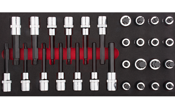 Ceta Form 29 Parça 1/2'' TORX/Allen/XZN Lokmalı Bits Takımı (EVA'lı)